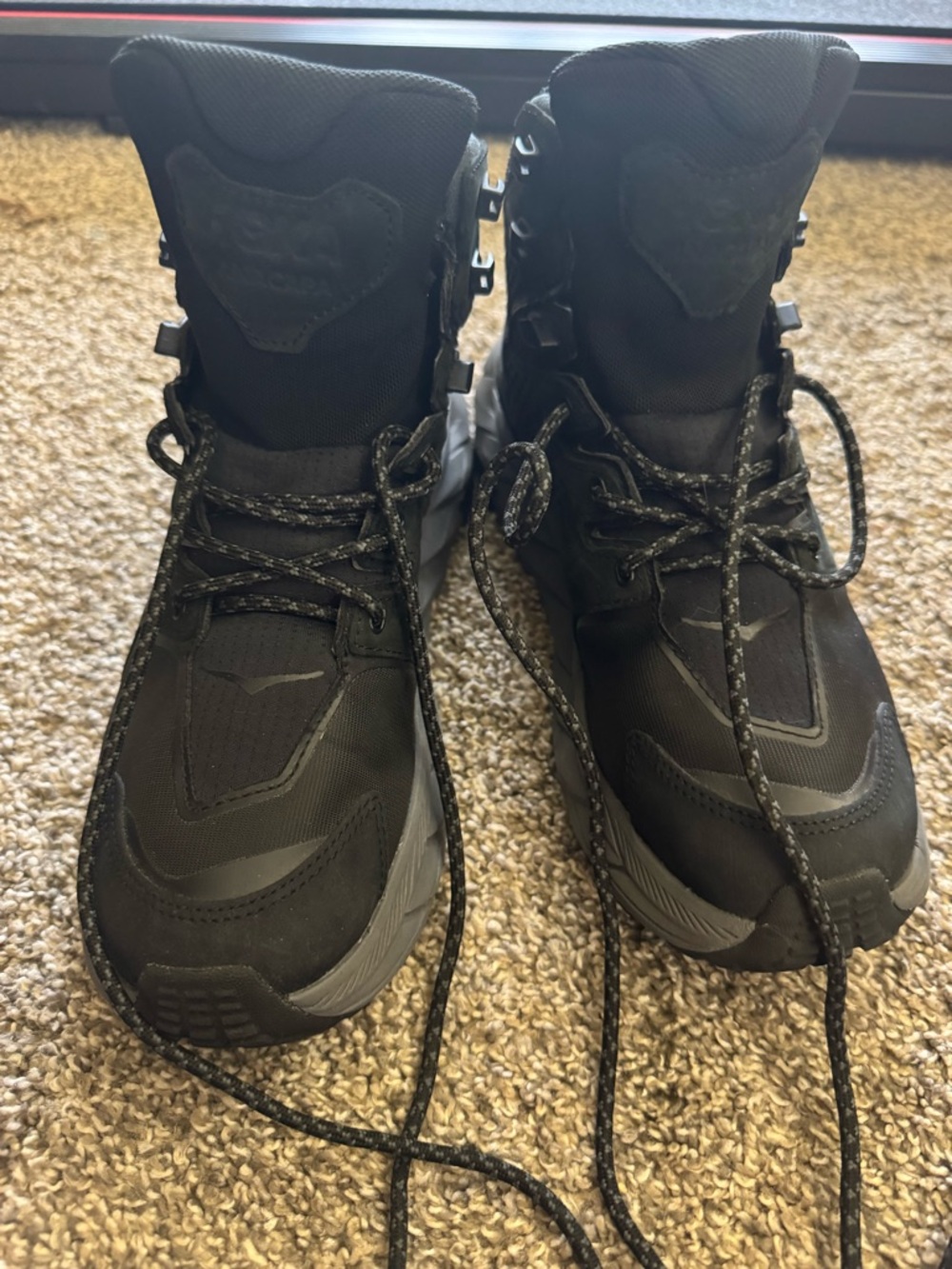 Hoka women’s Black High-Top Trail Boots